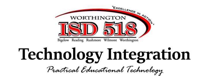 Worthington ISD 518 Technology Integration Practical Educational Technology Logo