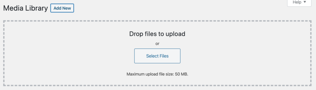Select media to upload