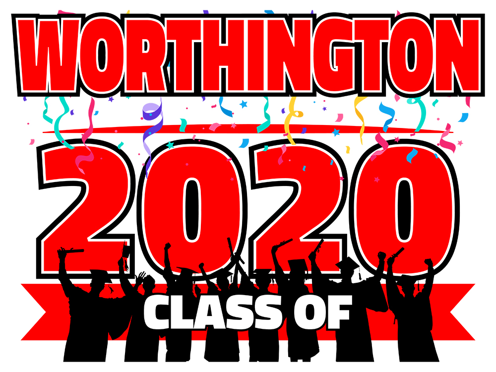 Image of the Worthington Class of 2020 Yard Sign.