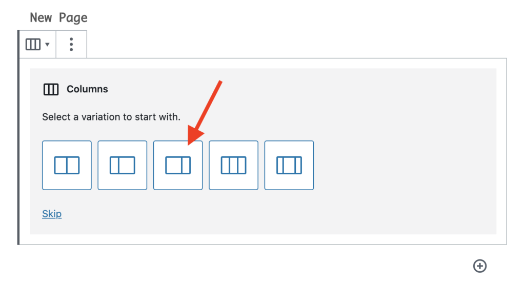 Select 2 column option