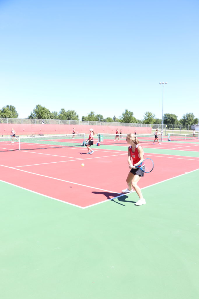 View of the tennis court