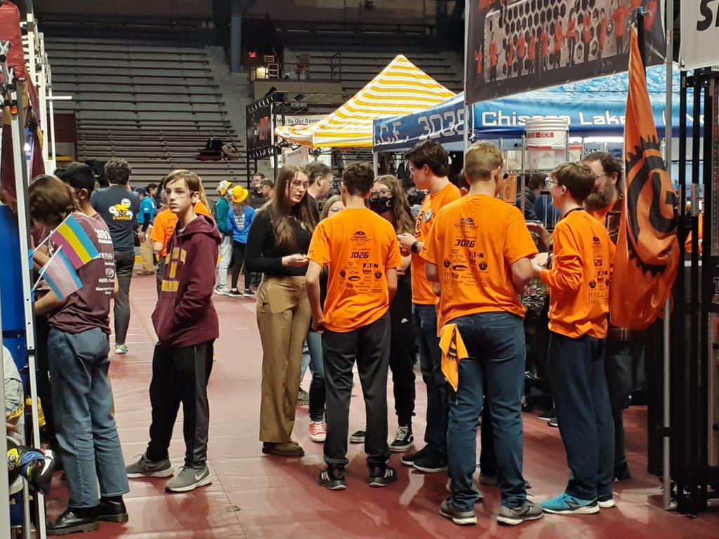Students at Robotics competition