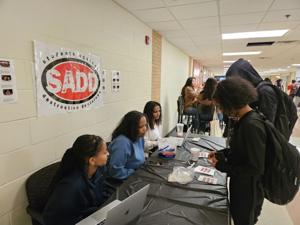 SADD students playing BINGO