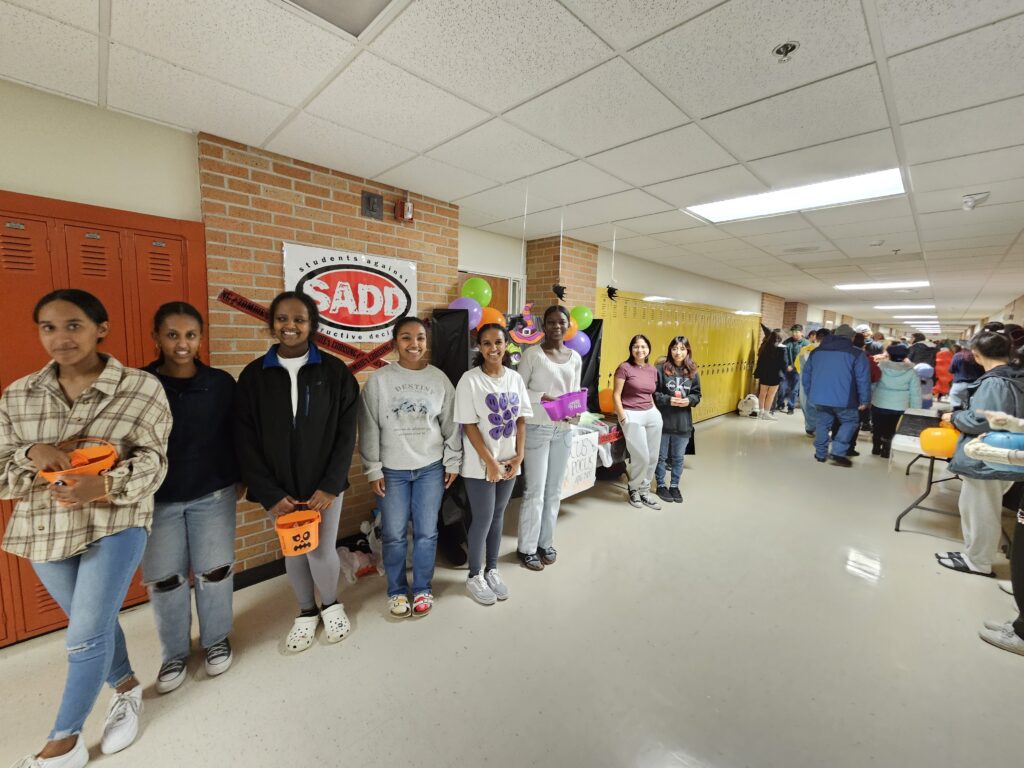 SADD students at Halloween activity