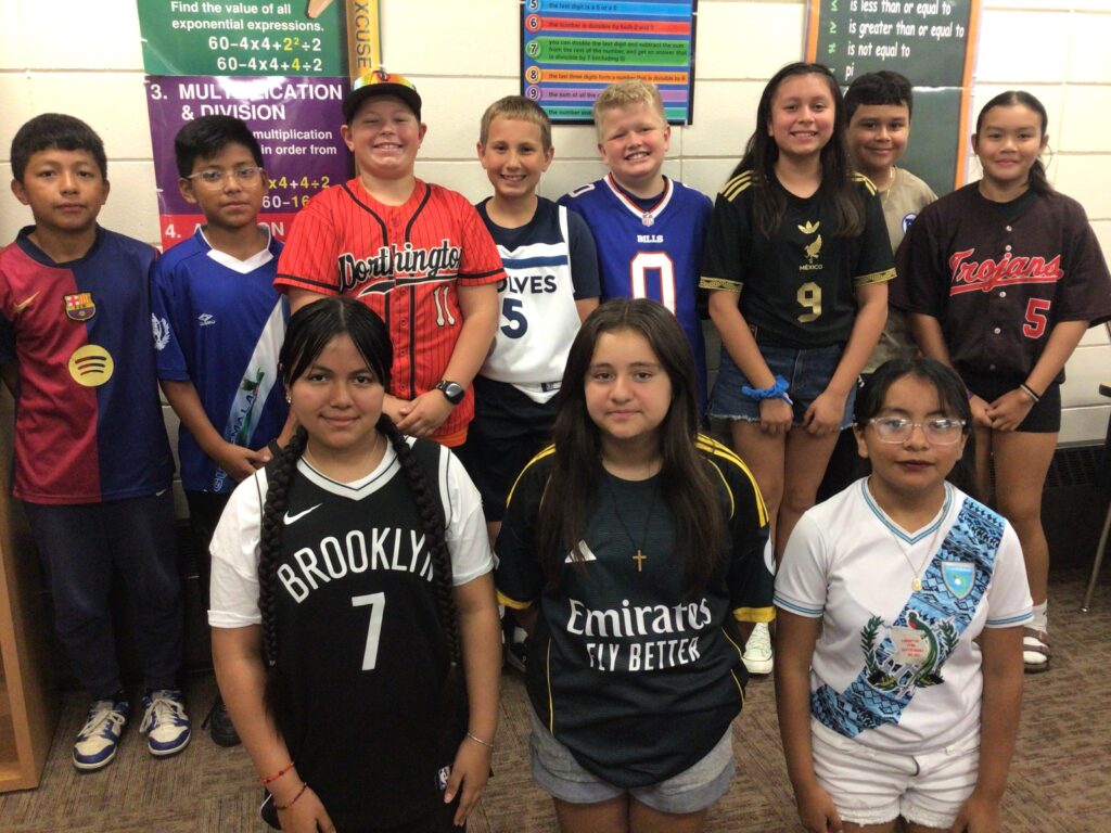 8 middle school students